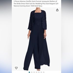 3 Piece Formal Women’s Jumpsuit in Navy
